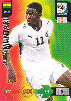 Sulley Muntari Ghana Panini 2010 World Cup #165